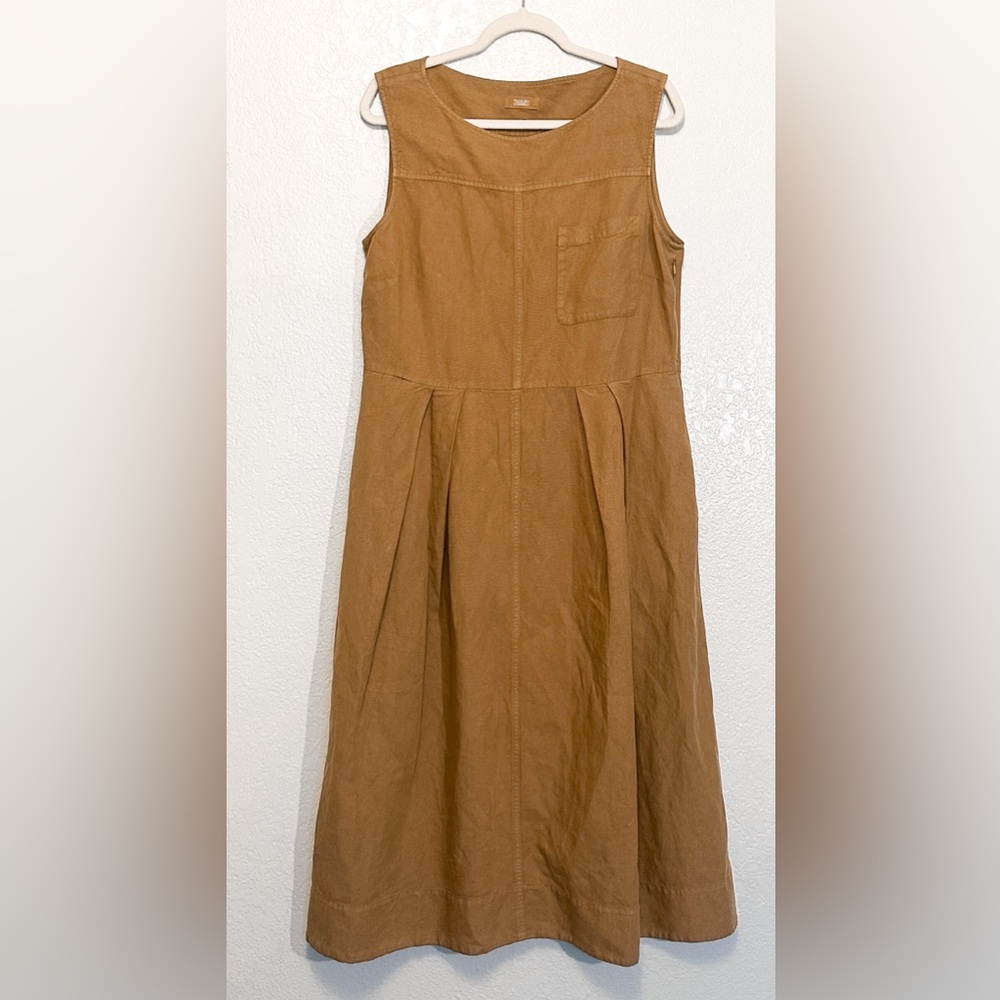 Toast Inspiration Linen Cotton Maxi Dress EUC 12 - Picture 2 of 6